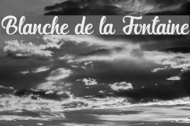 Blanche de la Fontaine Font examples