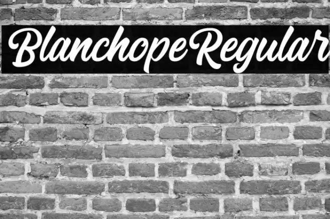 Blanchope Regular Font examples