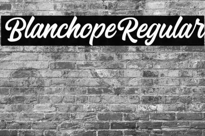 Blanchope Regular Font examples