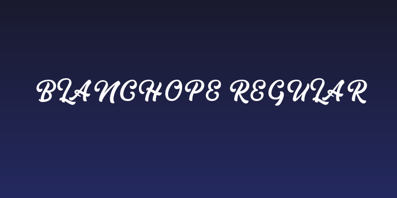 Blanchope Regular Social Header