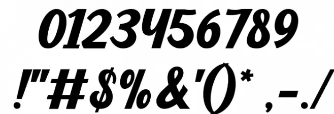 Blanderman Font OTHER CHARS