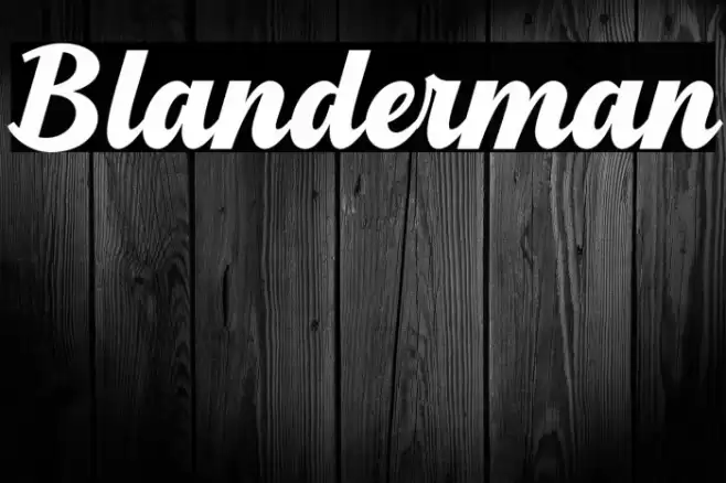 Blanderman Font examples