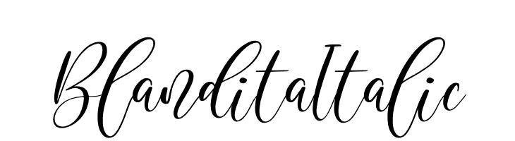 Blandita Italic  フリーフォントのダウンロード