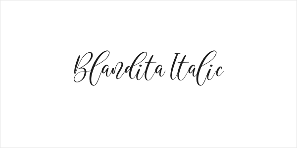 Blandita Italic Logo