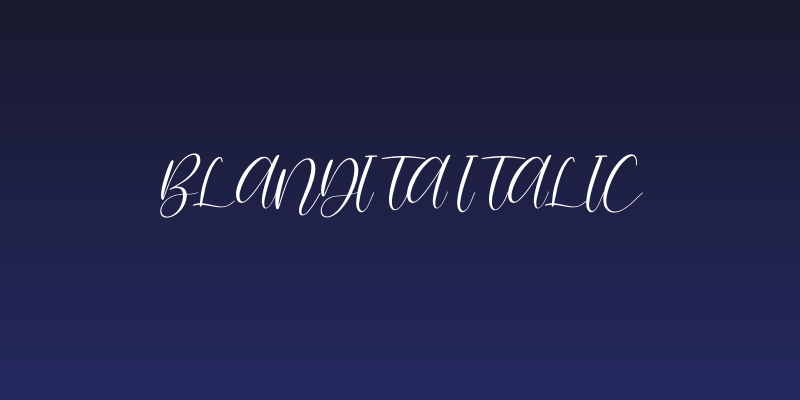 Blandita Italic Social Header