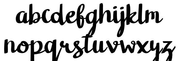 Blanford Font LOWERCASE