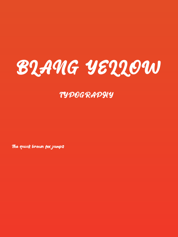 Blang Yellow Poster