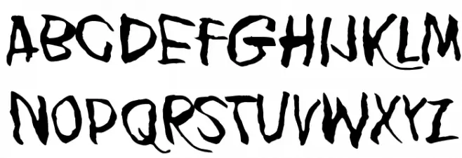 Blank Eye Font UPPERCASE