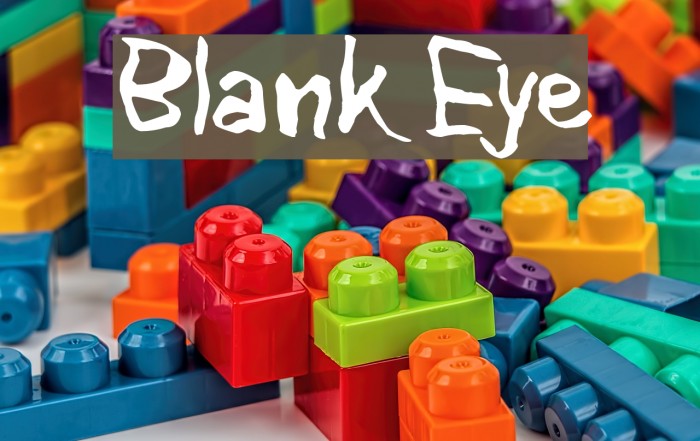 Blank Eye Font examples