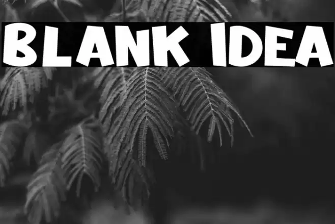 Blank Idea Font examples