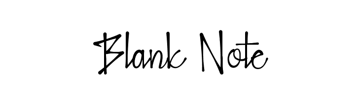 Blank Note  Frei Schriftart Herunterladen