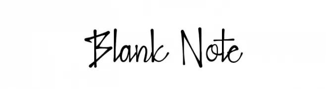 Blank Note  Frei Schriftart Herunterladen