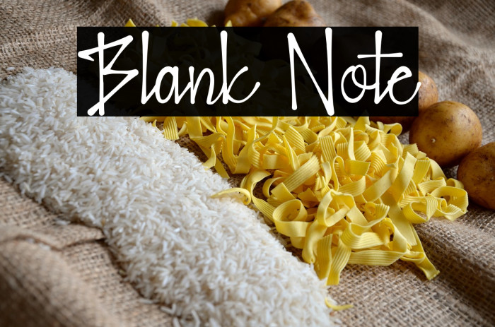 Blank Note Example 1