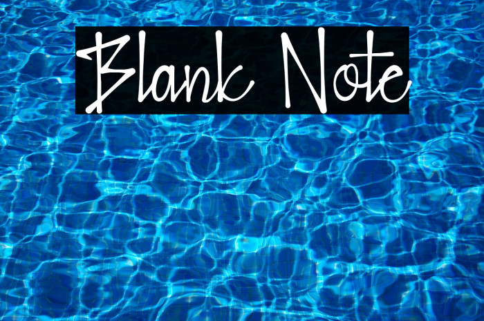 Blank Note Example 2