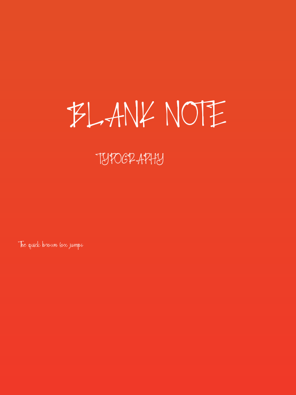 Blank Note Poster