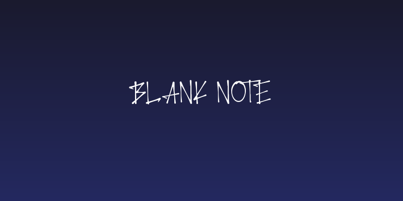 Blank Note Social Header