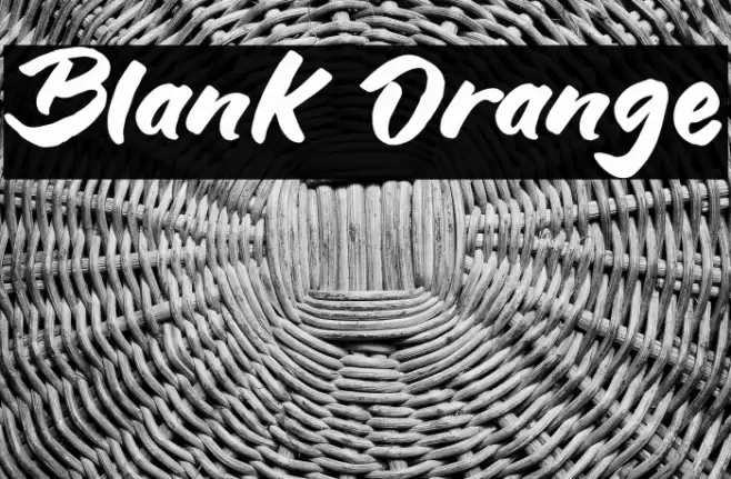 Blank Orange Font examples