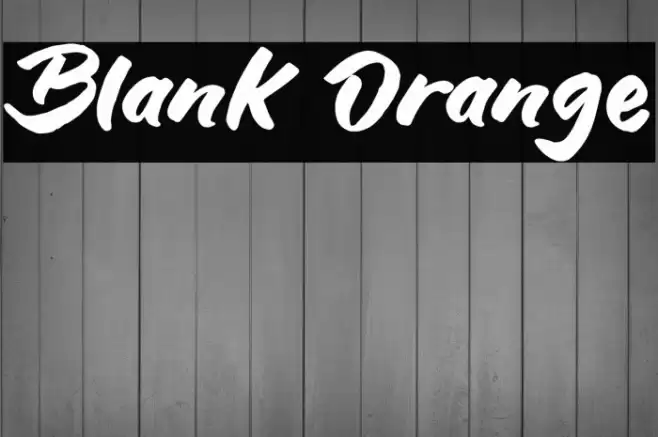 Blank Orange Font examples