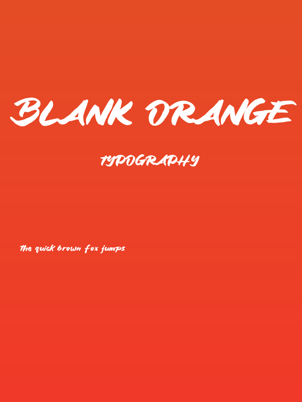 Blank Orange Poster