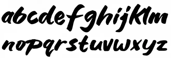 Blank Orange फ़ॉन्ट लोअरकेस