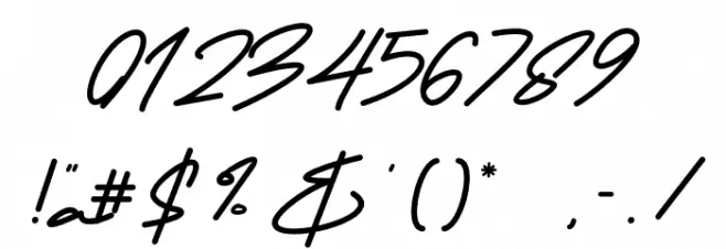 Blank Script Font Alte caractere