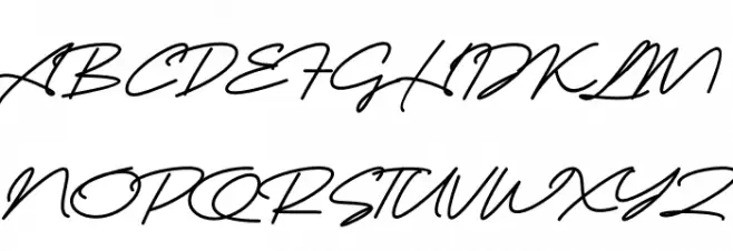 Blank Script Schriftart Groß