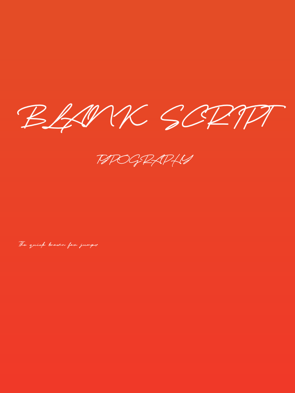 Blank Script Poster