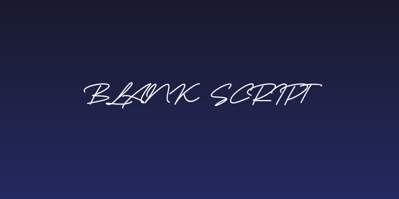 Blank Script Social Header