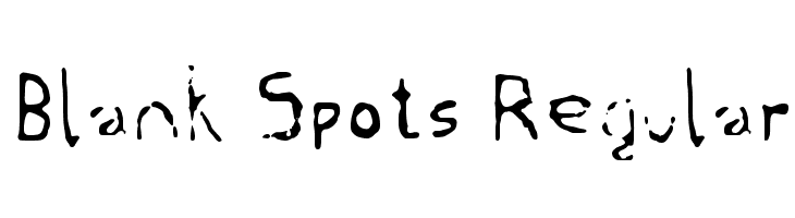 Blank Spots Regular  Descarca Fonturi Gratis