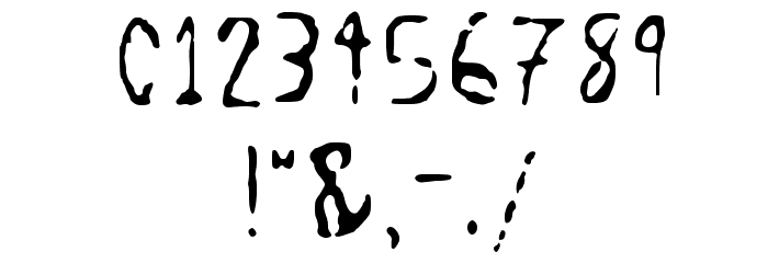 Blank Spots Regular Font OTHER CHARS