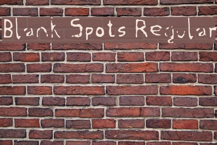 Blank Spots Regular Font examples