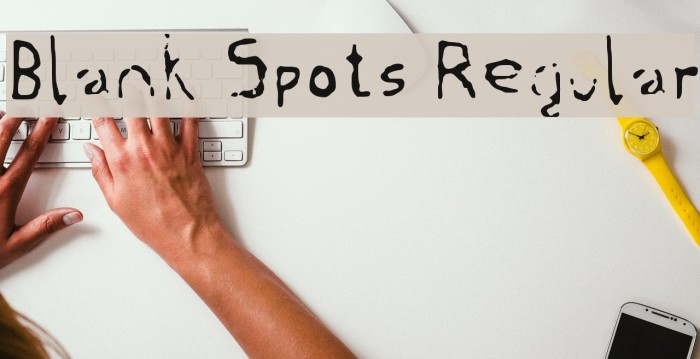 Blank Spots Regular Font examples