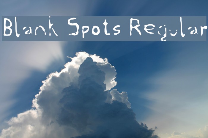 Blank Spots Regular Font examples