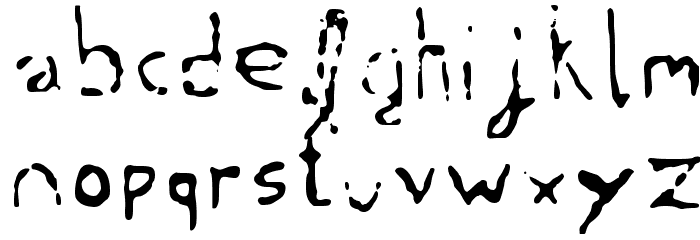 Blank Spots Regular Font LOWERCASE