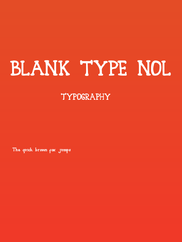 Blank Type Nol Poster