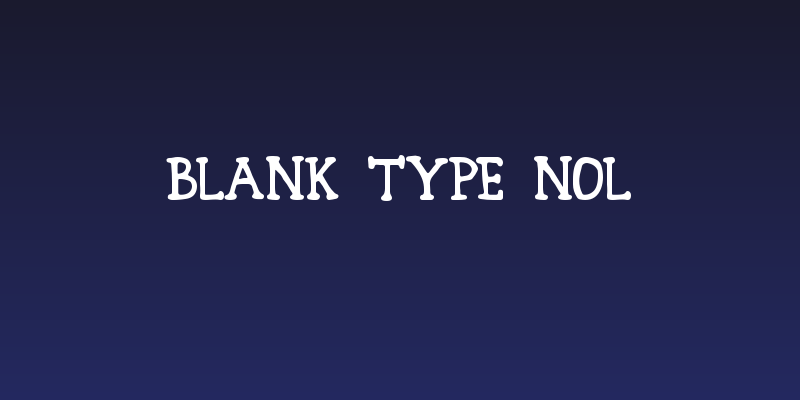 Blank Type Nol Social Header