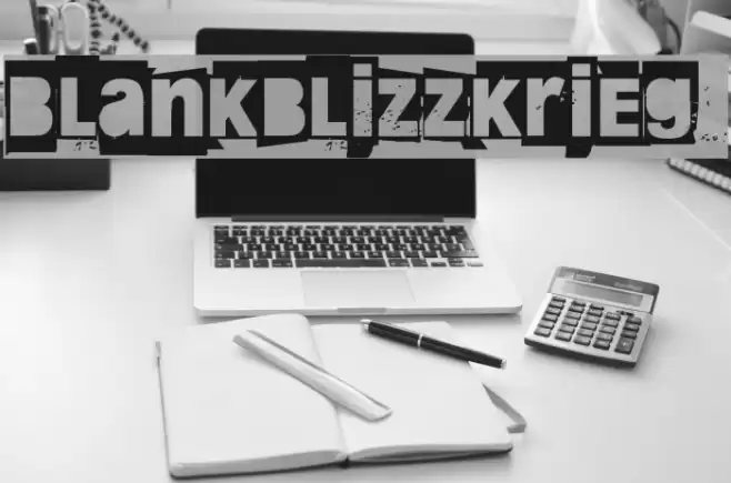 Blankblizzkrieg Font examples
