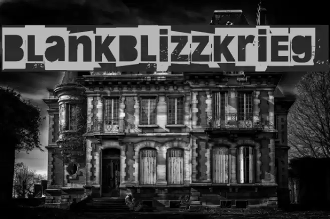 Blankblizzkrieg Font examples