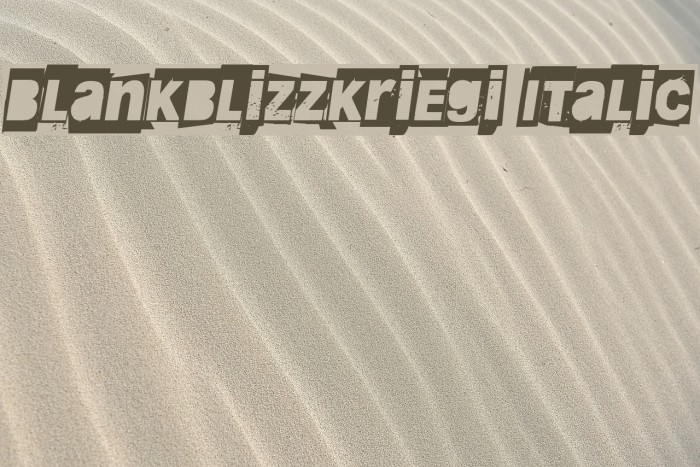Blankblizzkriegi Italic Example 2