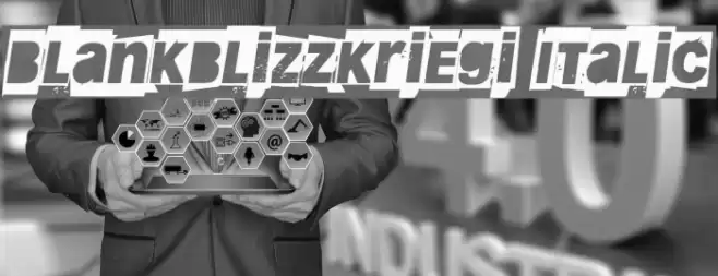 Blankblizzkriegi Italic Font examples