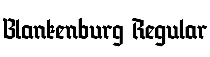 Blankenburg Regular  font caratteri gratis