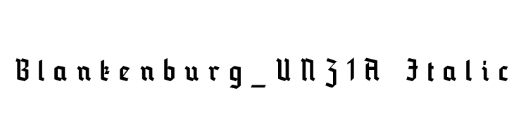 Blankenburg_UNZ1A Italic  لخطوط تنزيل