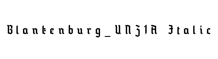 Blankenburg_UNZ1A Italic  フリーフォントのダウンロード