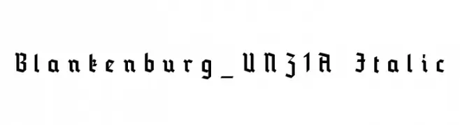 Blankenburg_UNZ1A Italic  les polices de caractères gratuit tlcharger