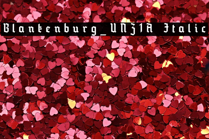 Blankenburg_UNZ1A Italic Font examples