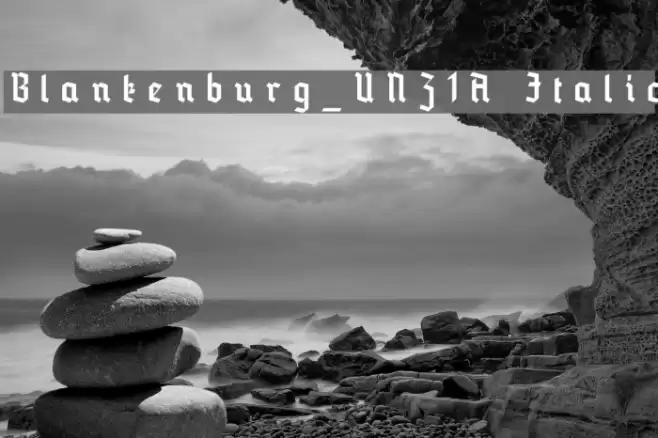 Blankenburg_UNZ1A Italic Font examples