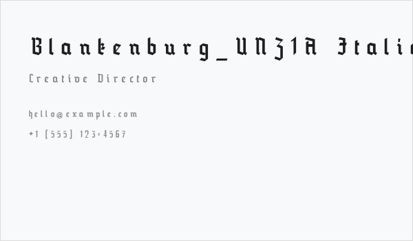 Blankenburg_UNZ1A Italic Business Card
