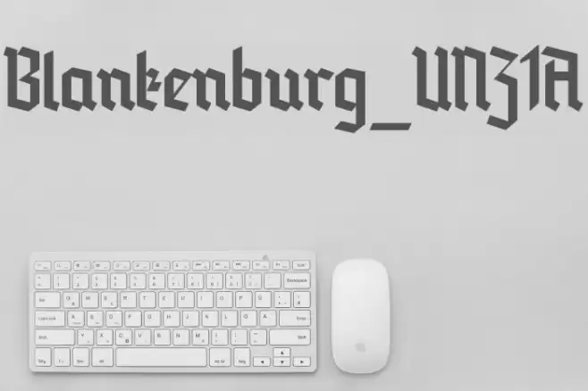Blankenburg_UNZ1A Font examples