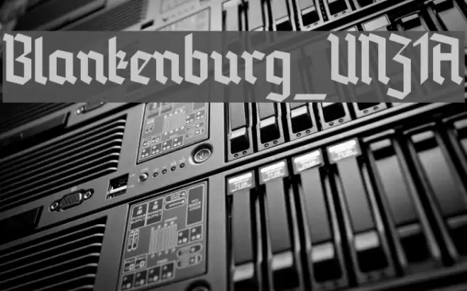 Blankenburg_UNZ1A Font examples