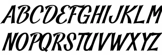 Blankeny-Script Font Litere mari